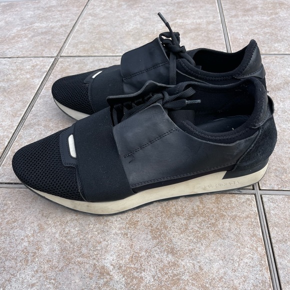 Balenciaga Black Race Runner Sneakers
